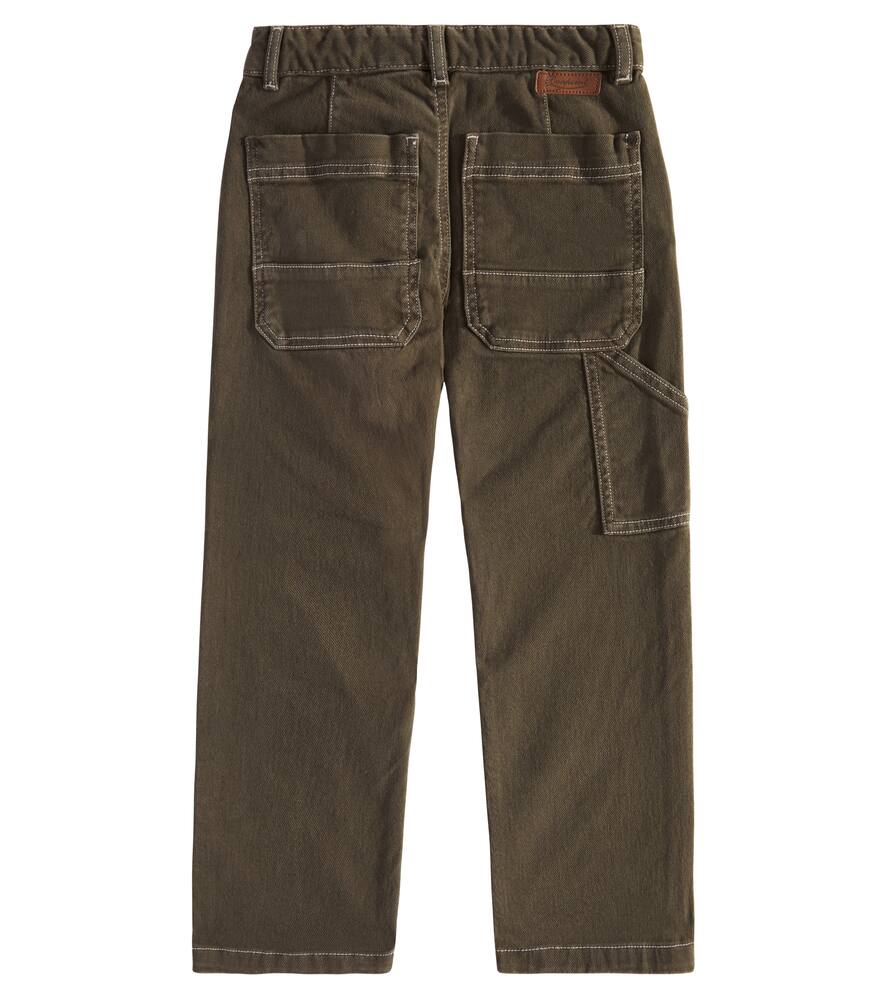 Bonpoint Gael Wide-leg Jeans In Green