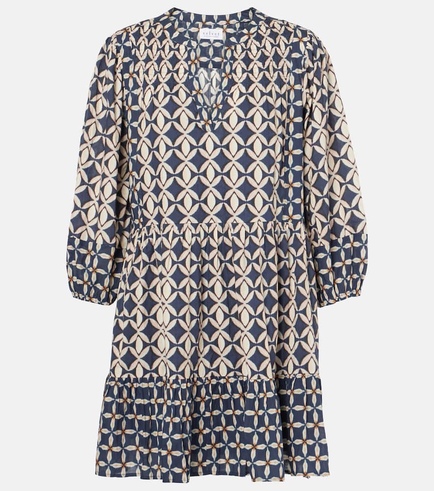 Beckie printed cotton minidress