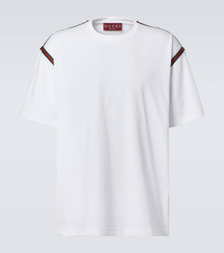 Embroidered cotton jersey T-shirt