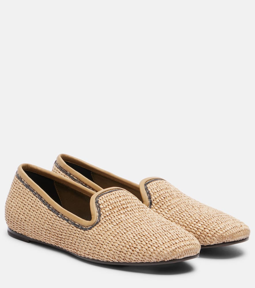 Monili raffia loafers