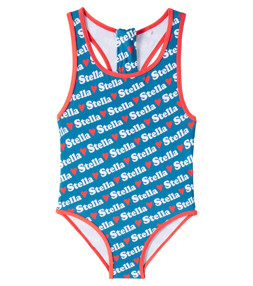 Stella Mccartney Printed Swimsuit In Ottanio/multicolor