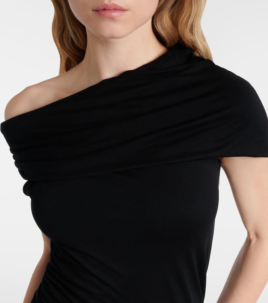 Rick Owens Lola Asymmetric Top In Black