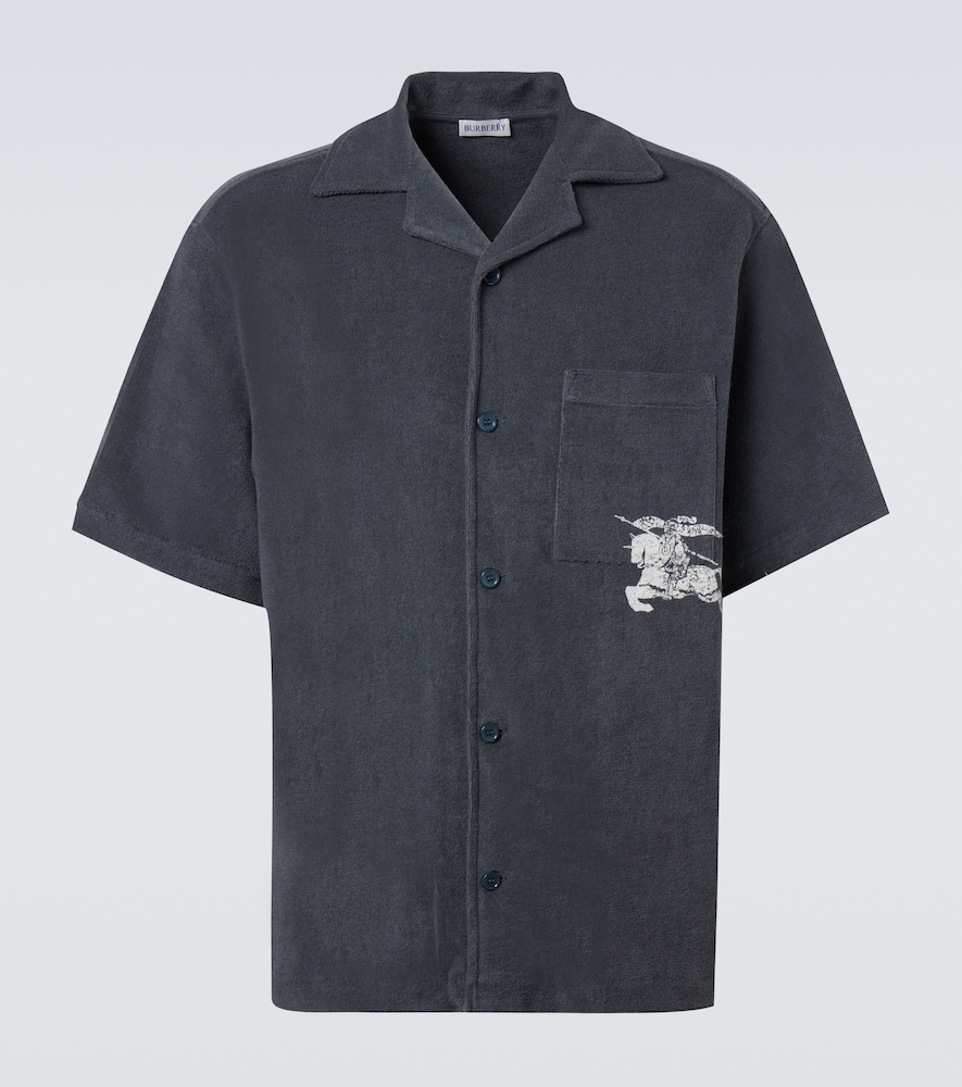 Burberry Burberry EKD cotton terry bowling shirt　バーバリー EKD コットン テリー ボーリング シャツ