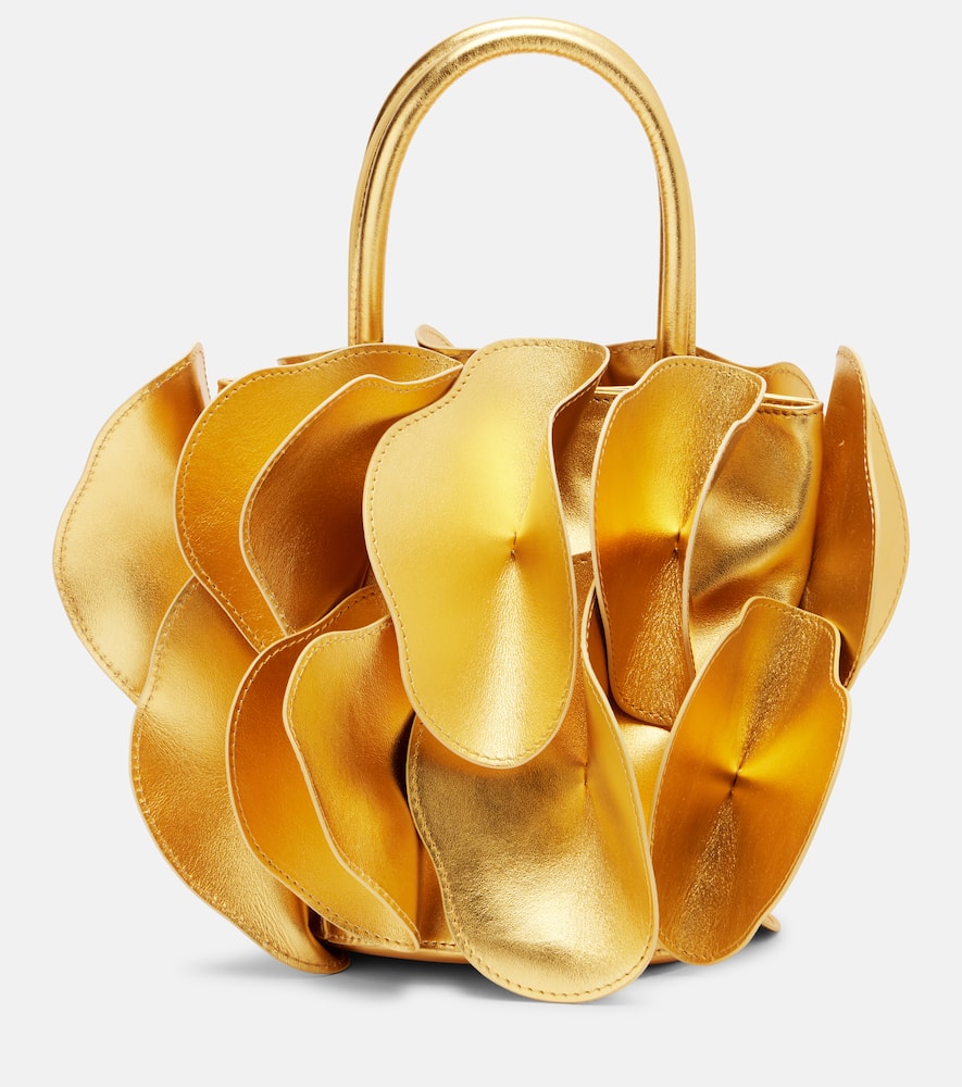 Farm Rio Leather Tote Bag In Gold