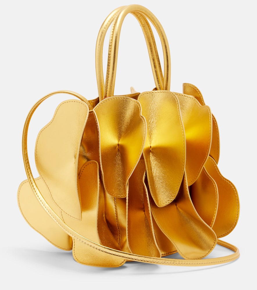 Farm Rio Leather Tote Bag In Gold