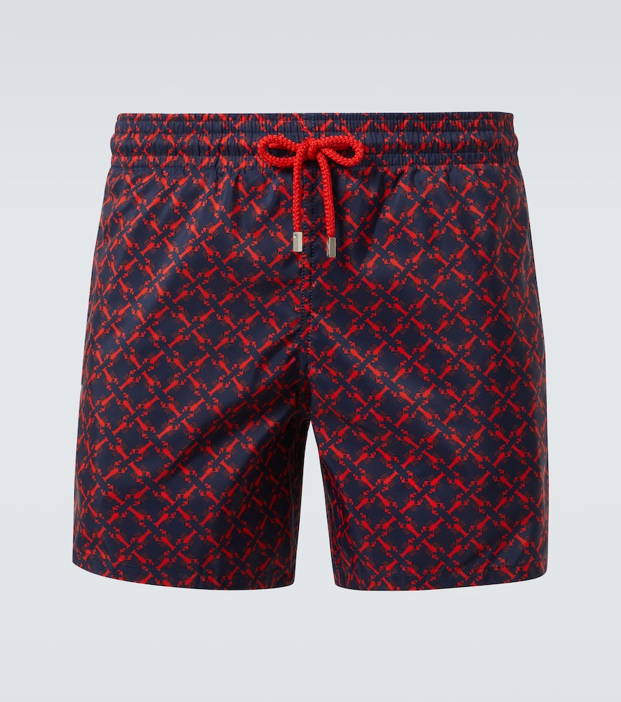 Vilebrequin Homard Pixel Ultra-light And Packable Swim Shorts In Blue