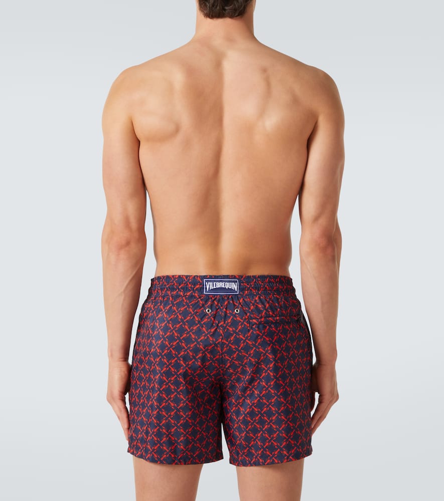 Vilebrequin Homard Pixel Ultra-light And Packable Swim Shorts In Blue