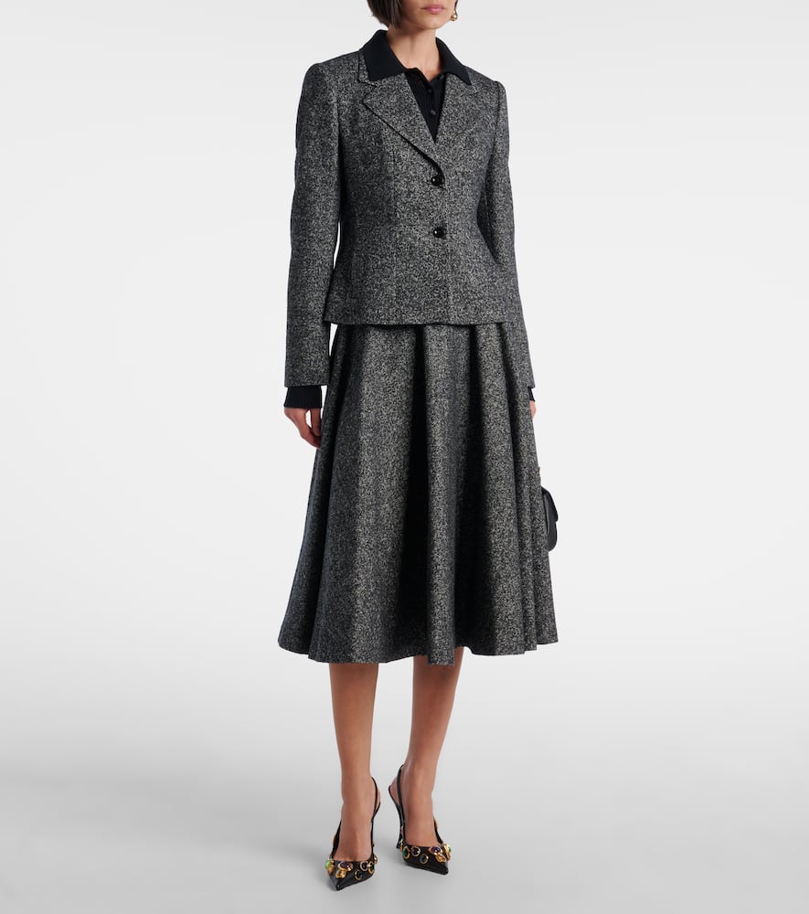 Dolce & Gabbana Wool-blend Jacket In Gray
