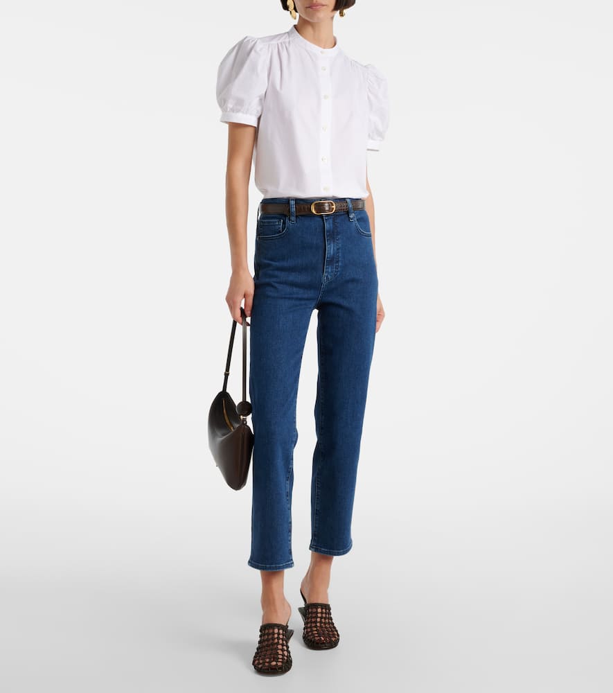 Frame Gathered Cotton Top