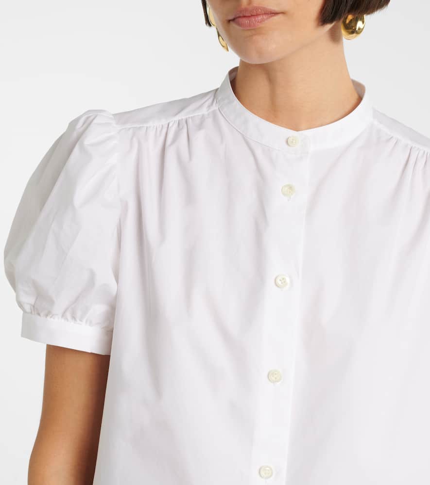 Frame Gathered Cotton Top