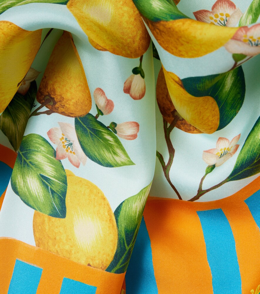  Dolce&gabbana Dolce&gabbana Printed Silk Twill Scarf 