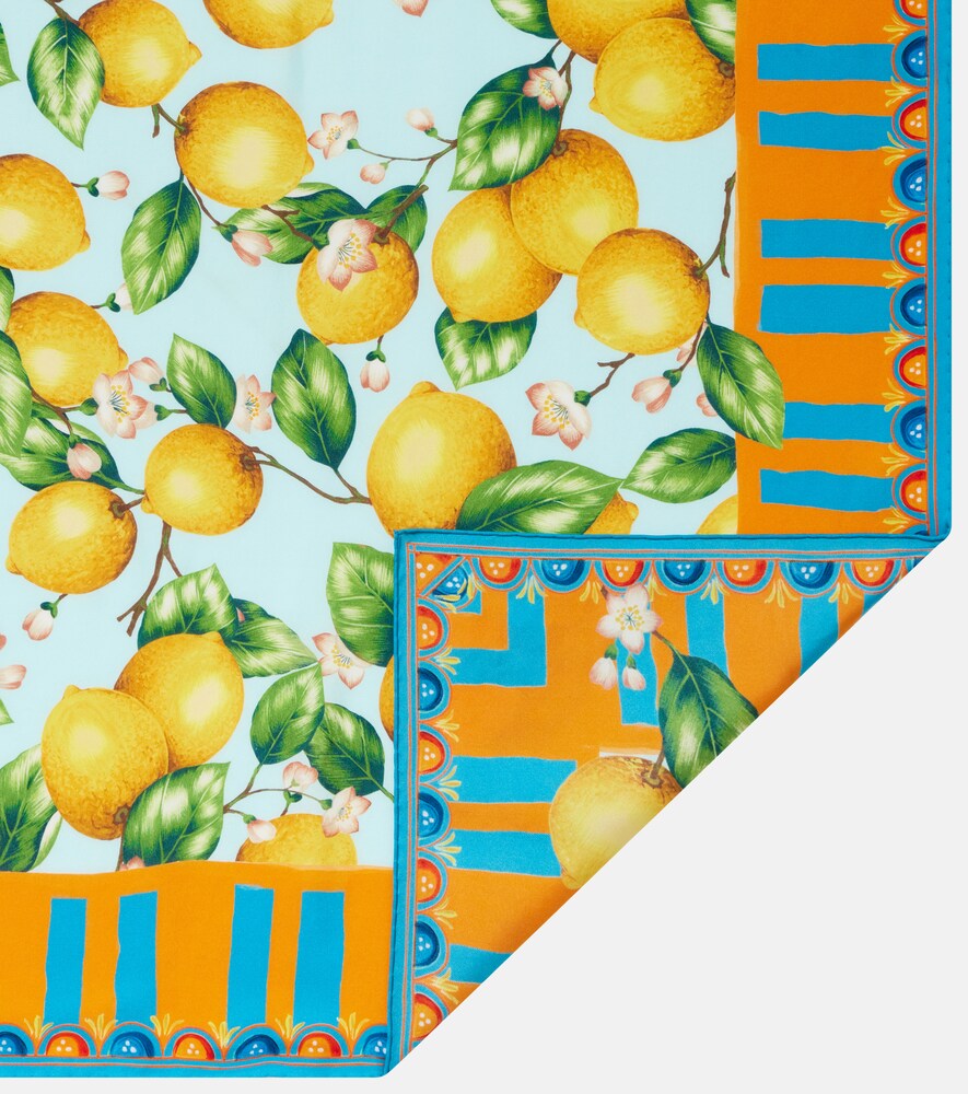  Dolce&gabbana Dolce&gabbana Printed Silk Twill Scarf 