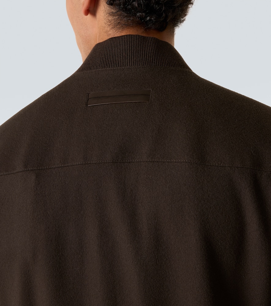 Zegna Oasi Cashmere Elements Bomber Jacket In Brown