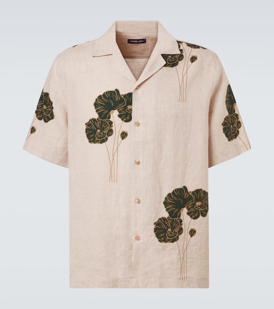 Roberto floral linen bowling shirt