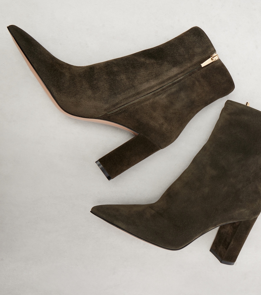  Gianvito Rossi Gianvito Rossi Lyell 85 Suede Ankle Boots 
