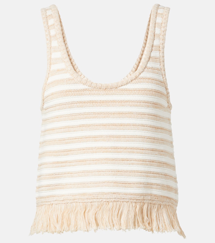 The Upside Freida knitted striped cotton top