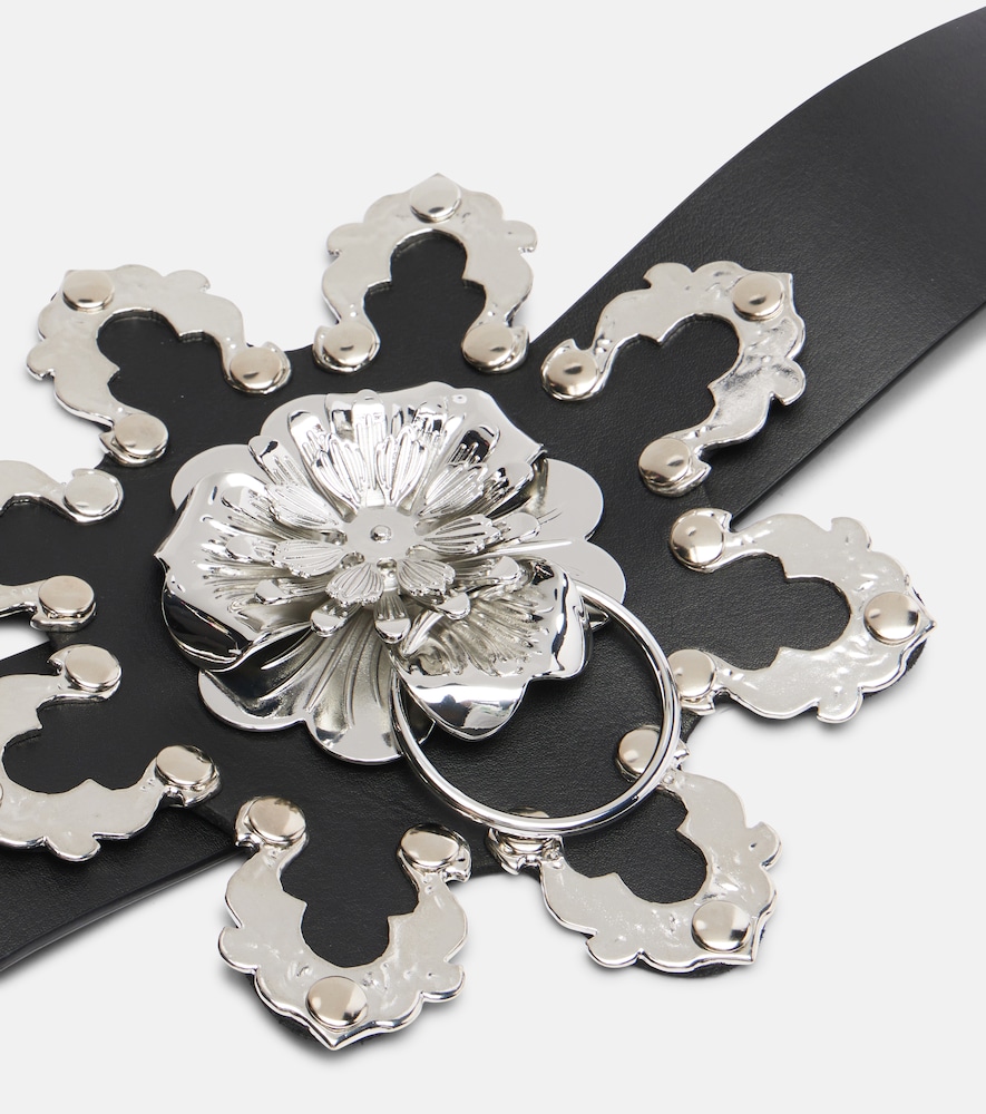  Blumarine Blumarine Floral Leather Belt 