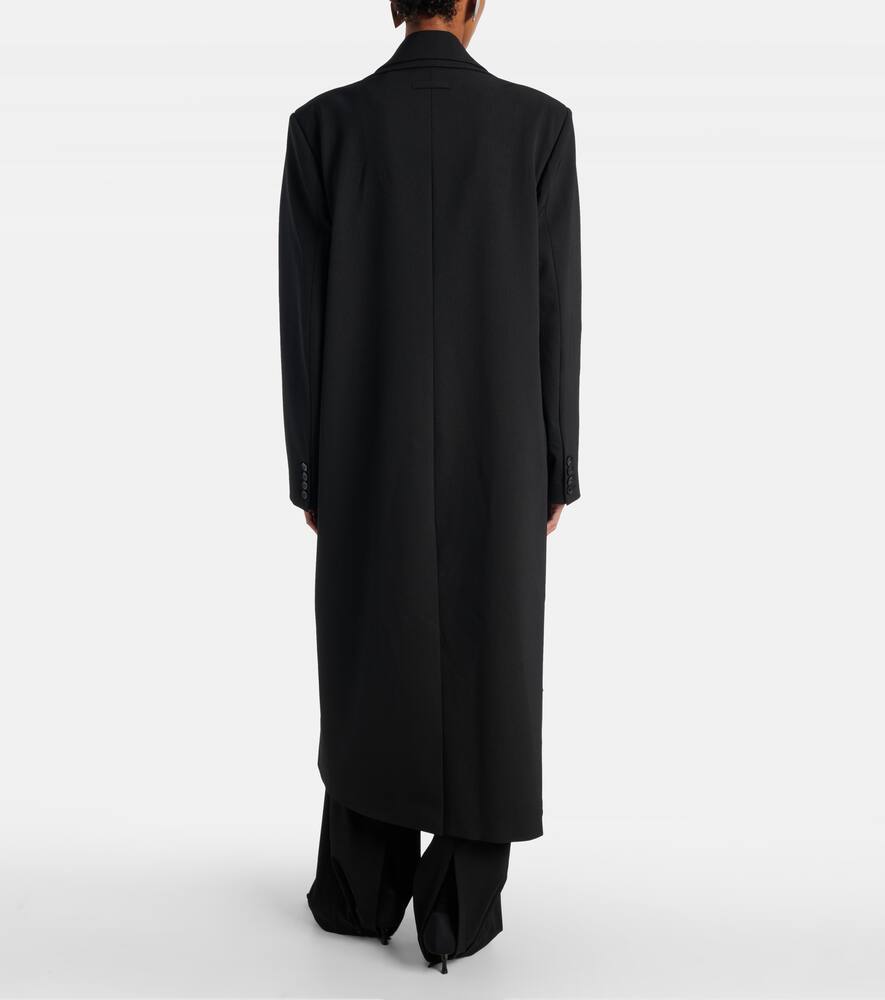 Jean Paul Gaultier Long Length Notch Lapel Coat With Side Pockets In Black