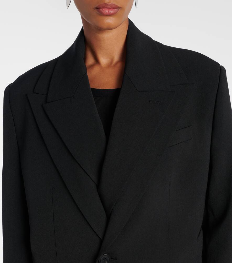 Jean Paul Gaultier Long Length Notch Lapel Coat With Side Pockets In Black