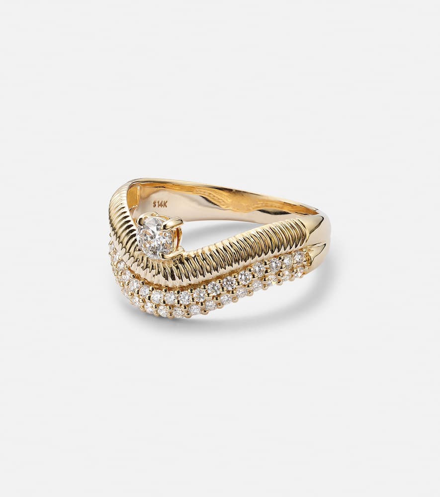 Anjelica 14kt gold ring with diamonds