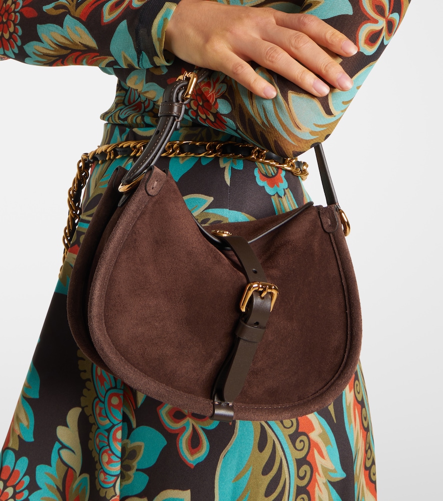 Etro Pony Small suede crossbody bag