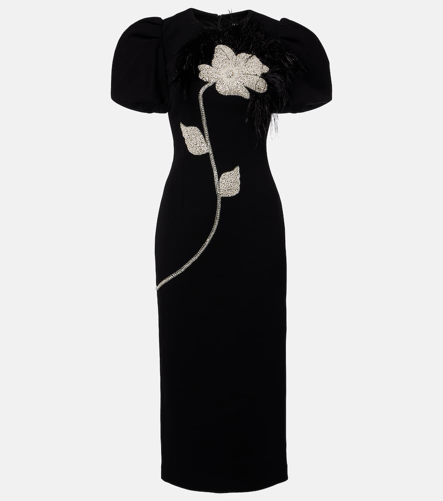 Rebecca Vallance Embellished crêpe cocktail dress