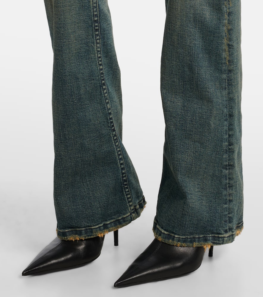 Balenciaga Low-rise Bootcut Jeans In Green