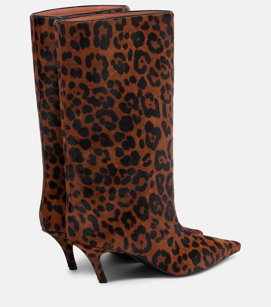  Amina Muaddi Amina Muaddi Ankle Boots Fiona 60 Aus Kalbshaar 