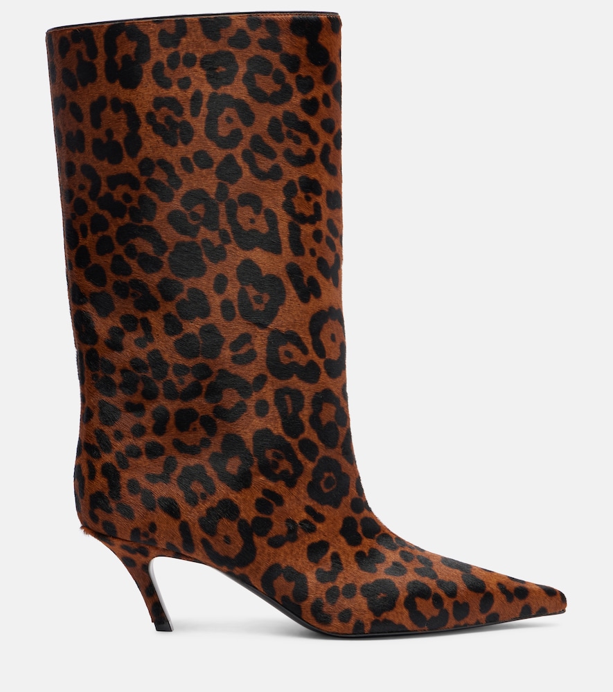  Amina Muaddi Amina Muaddi Ankle Boots Fiona 60 Aus Kalbshaar 
