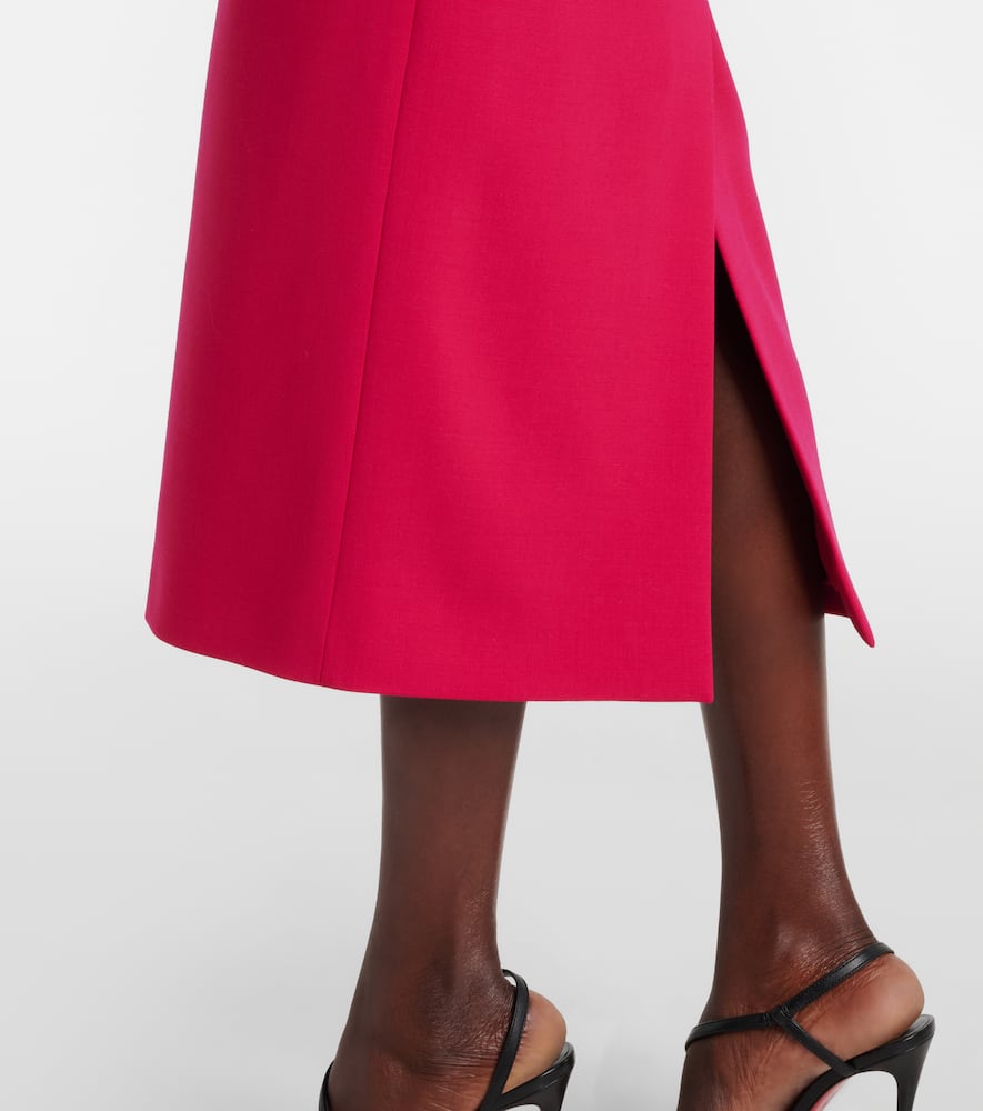 Carolina Herrera Off-shoulder Wool-blend Cocktail Dress In Pink