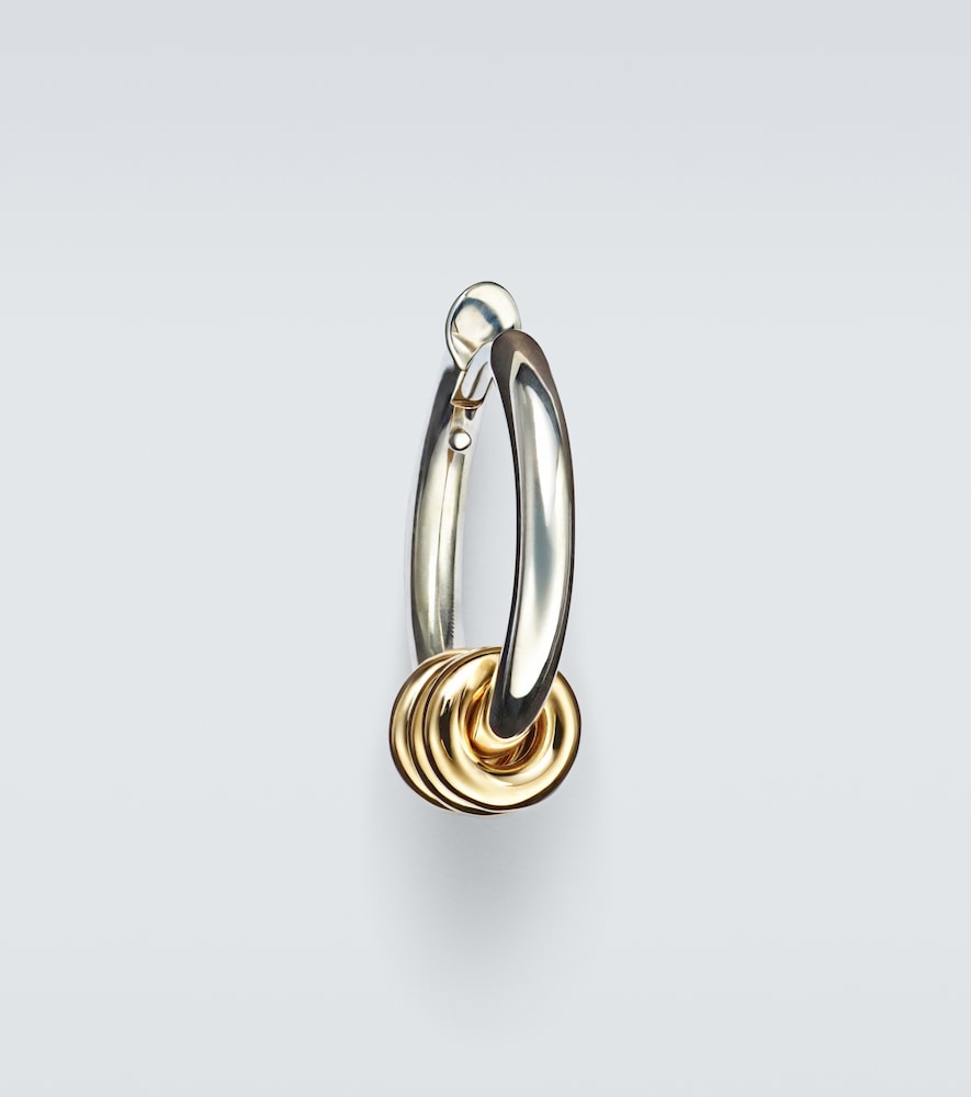 Spinelli Kilcollin Nevine Max sterling silver and 18kt gold single hoop earring