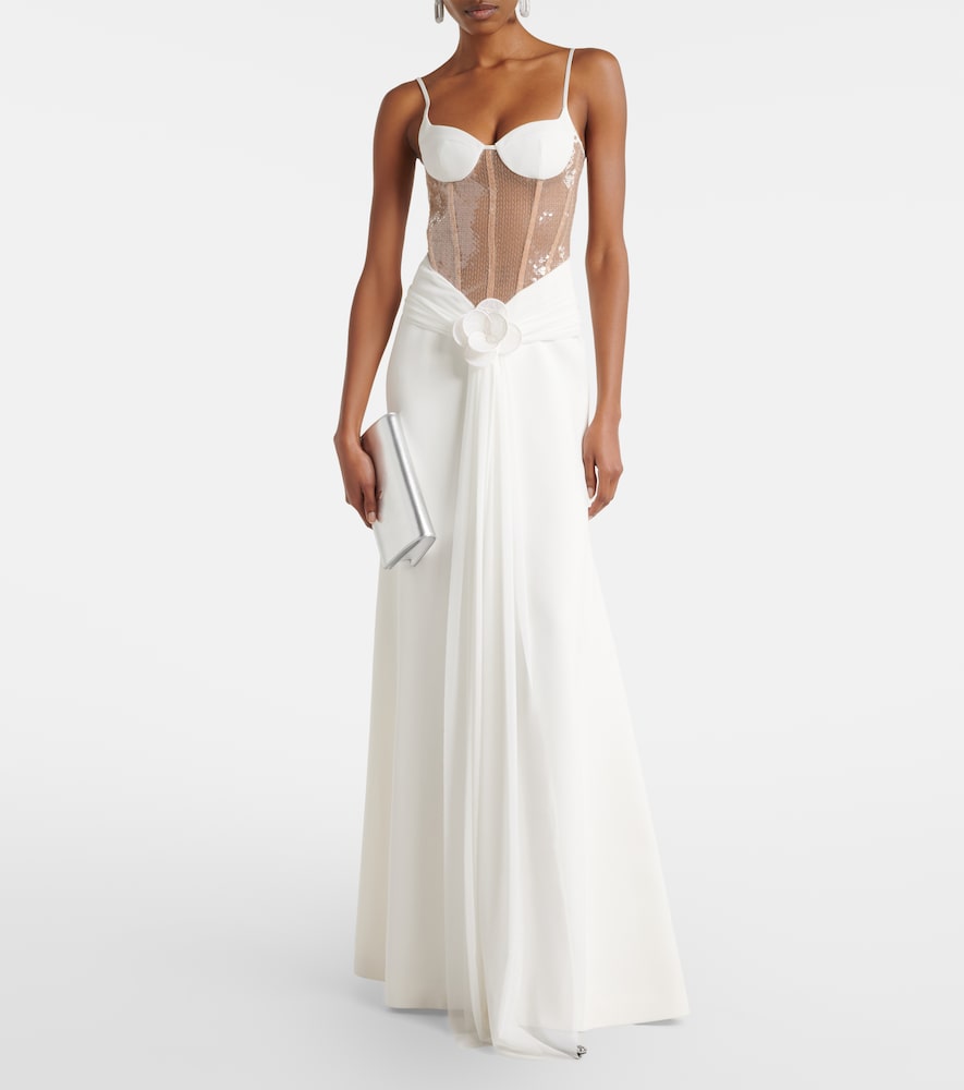  David Koma David Koma Bustier-robe Mit Pailletten 