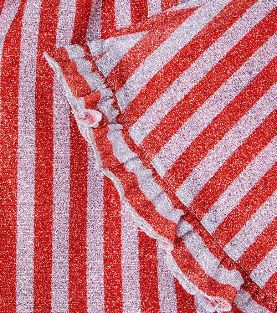  Oseree Kids Oseree Kids Striped Lame Skirt 