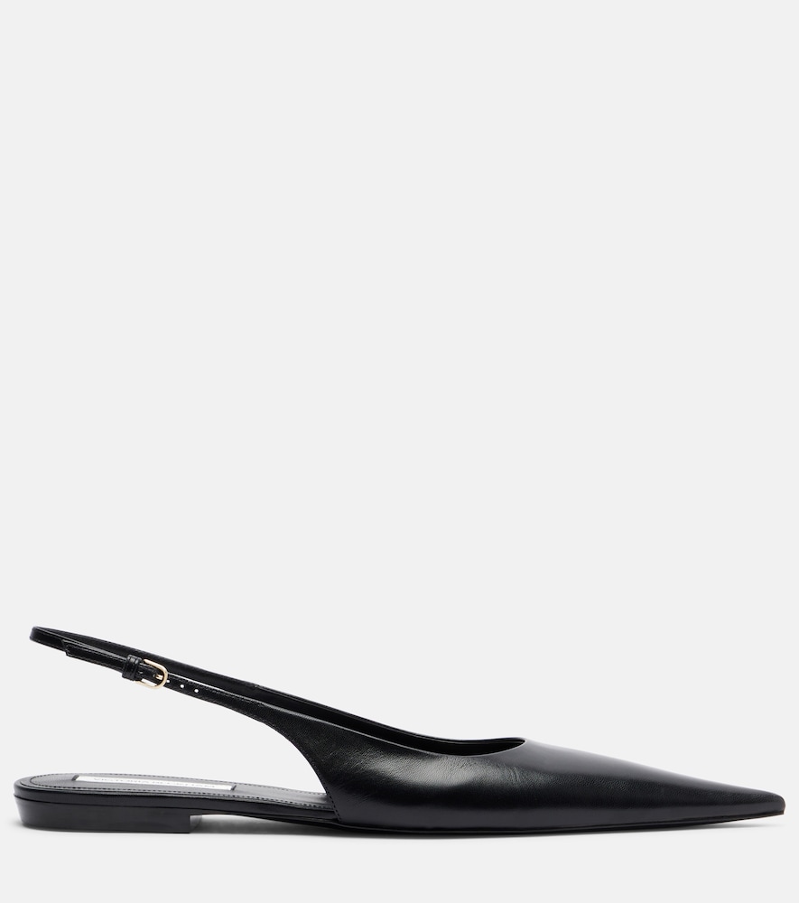  Victoria Beckham Victoria Beckham Leather Slingback Flats 
