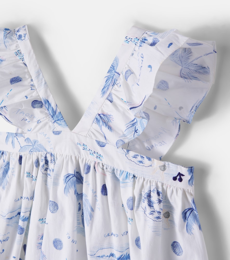  Bonpoint Bonpoint Bedrucktes Kleid Eleana Aus Baumwolle 