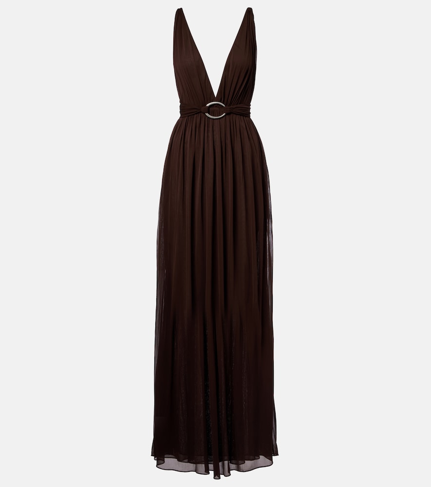 Tory Burch Belted jersey maxi dress