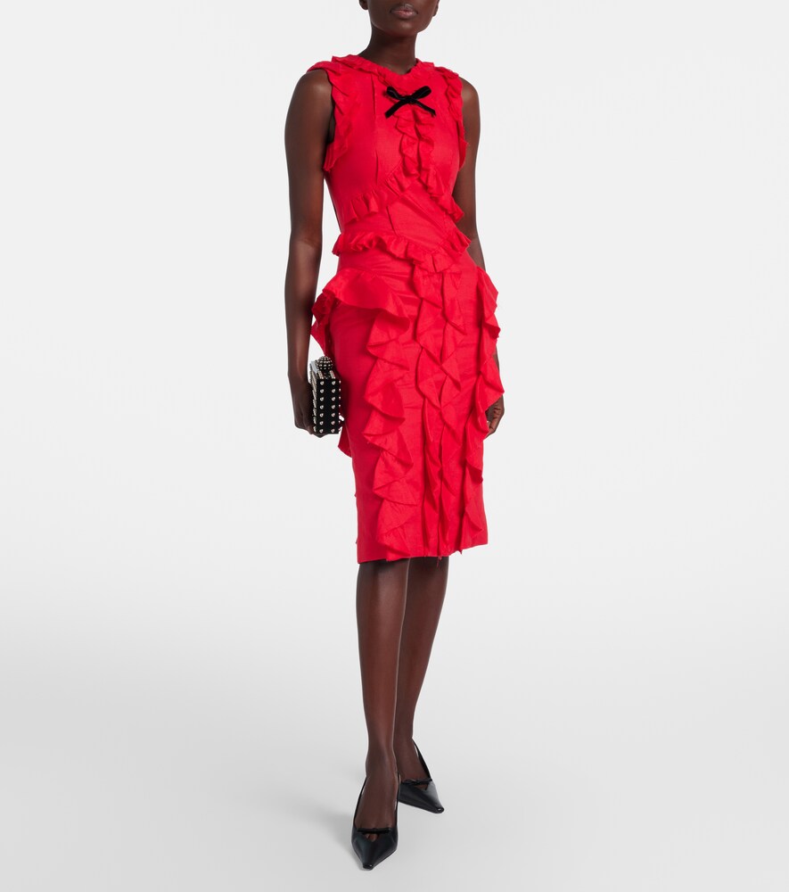  Shushu/tong Shushu/tong Midikleid Aus Leinen 