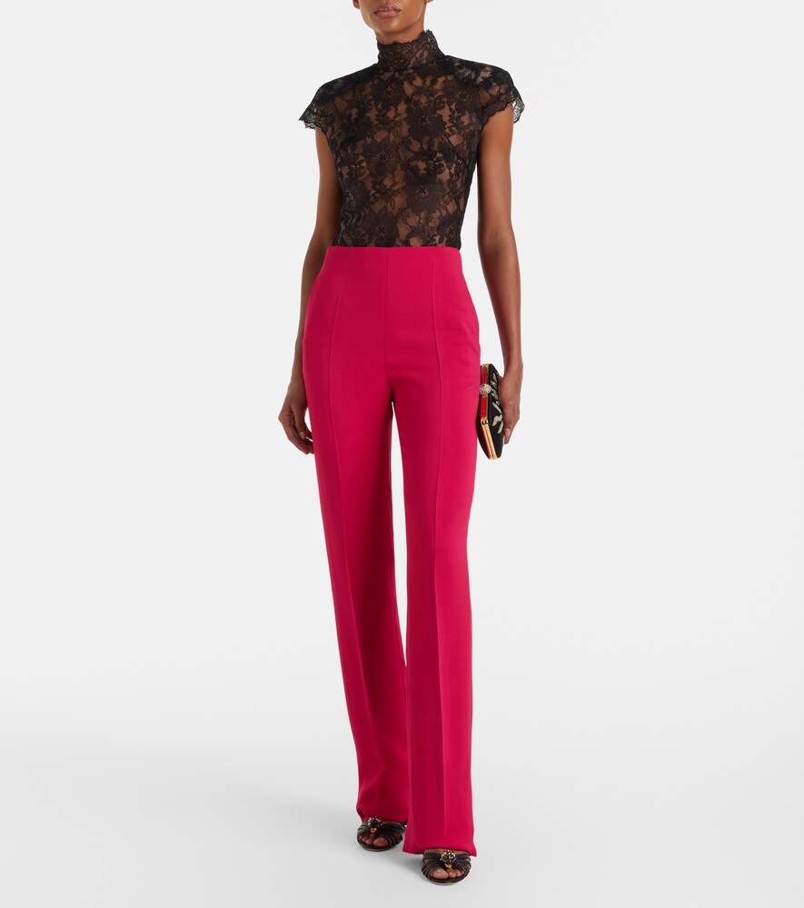  Valentino Valentino Crepe Straight Pants 