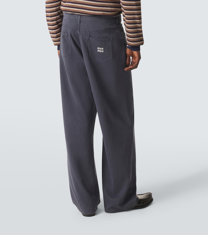  Miu Miu Miu Miu Bestickte Wide-leg Jeans 