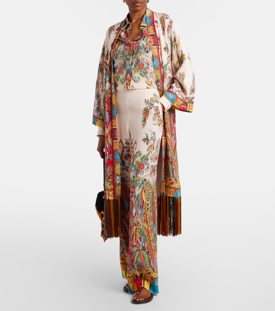  Etro Etro Printed Silk Palazzo Pants 