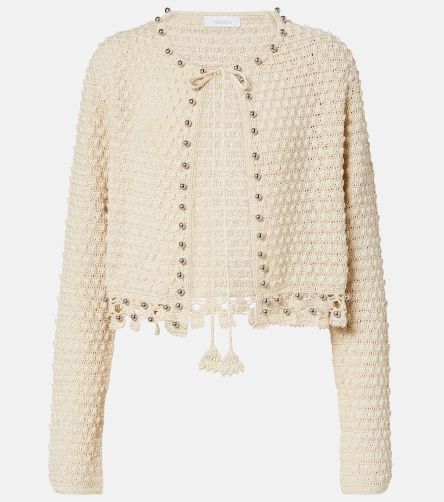 Rabanne Embellished crochet cotton cardigan | Thumbnail 7 Rabanne Embellished crochet cotton cardigan | Thumbnail 7