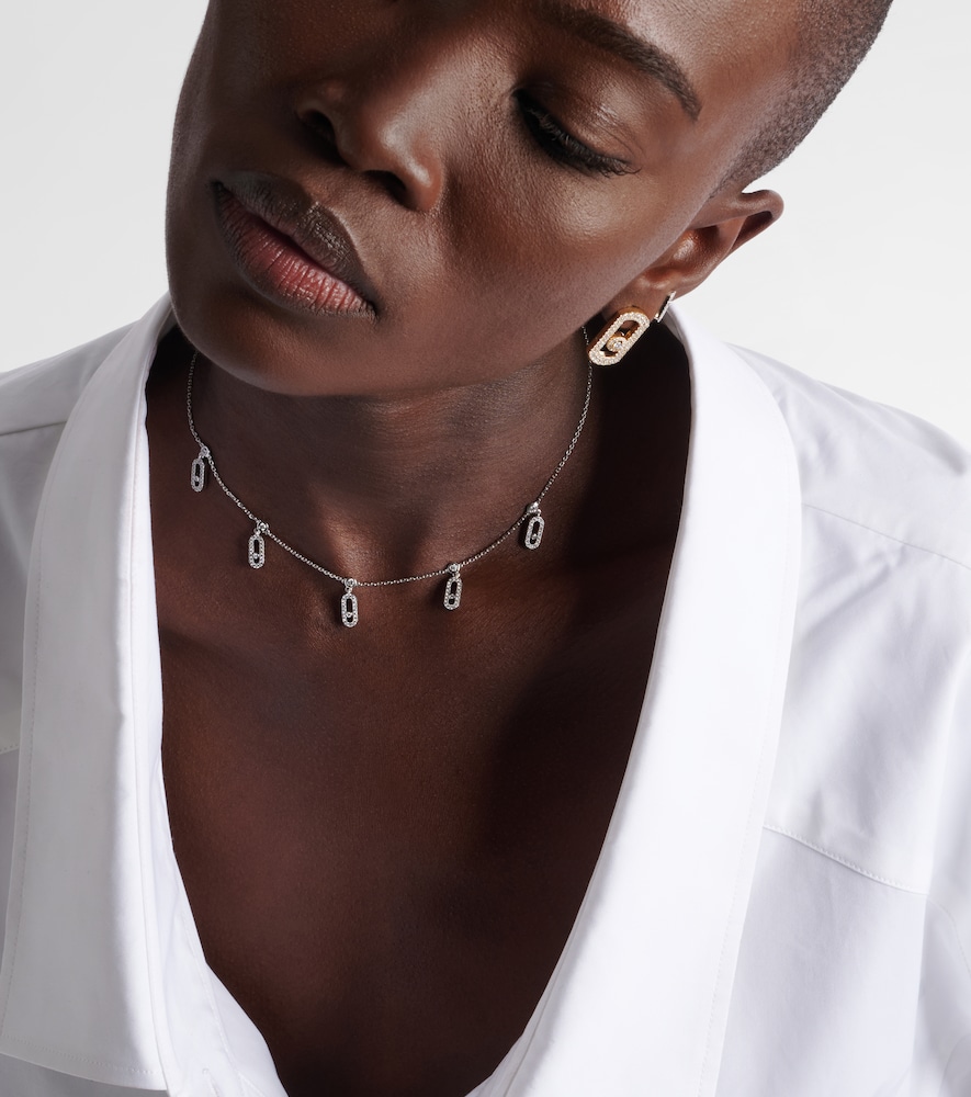 Messika Move Uno 18kt white gold choker with diamonds