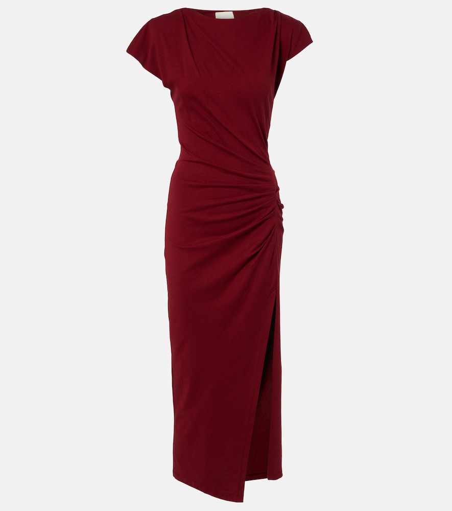 Isabel Marant Nadela gathered cotton jersey midi dress - Women's Clothing