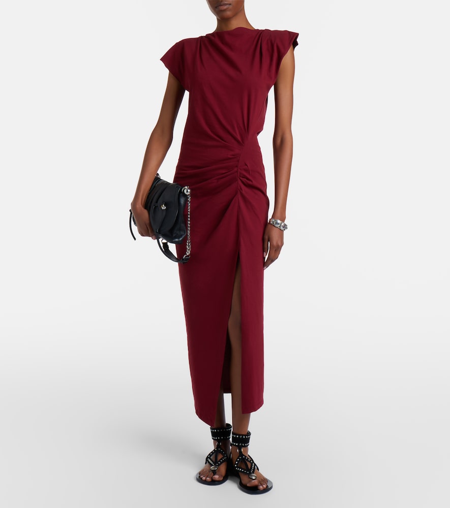 Isabel Marant Nadela gathered cotton jersey midi dress