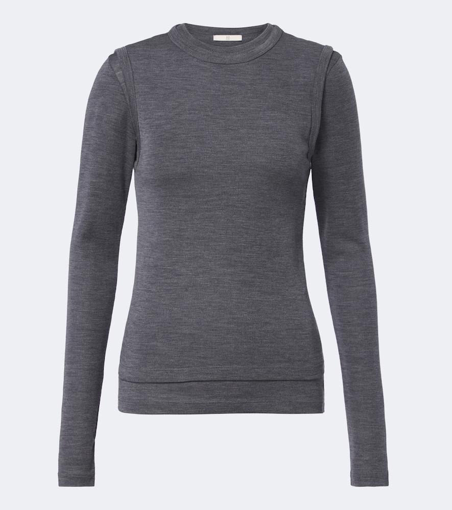 Róhe Pull en laine à effet superposé