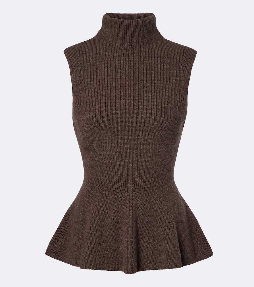 Róhe Pullover a collo alto in lana e cashmere a coste