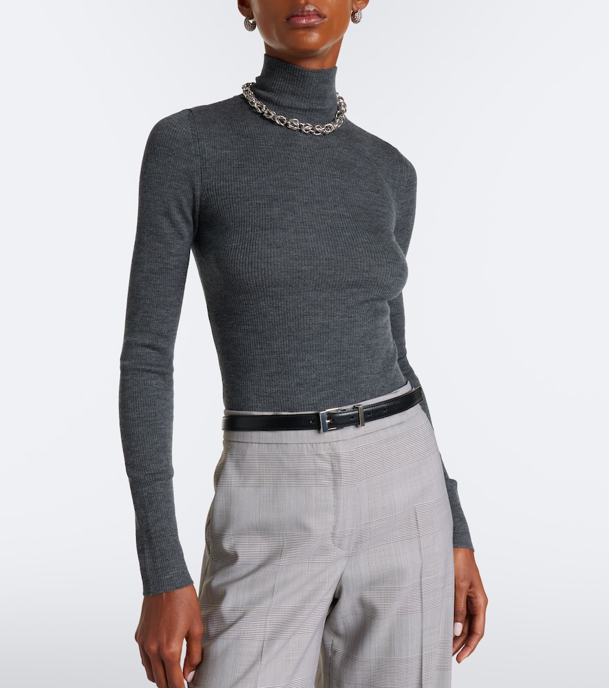 Ribbed-Knit Virgin Sweater