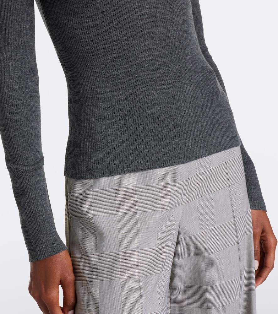 Ribbed-Knit Virgin Sweater