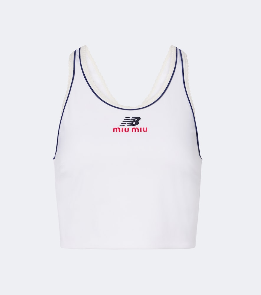x New Balance – Top cropped in jersey