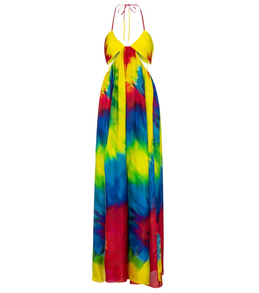 Alexandre Vauthier Tie-dye silk jumpsuit